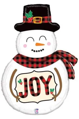 39 " Buffalo Plaid Snow Man