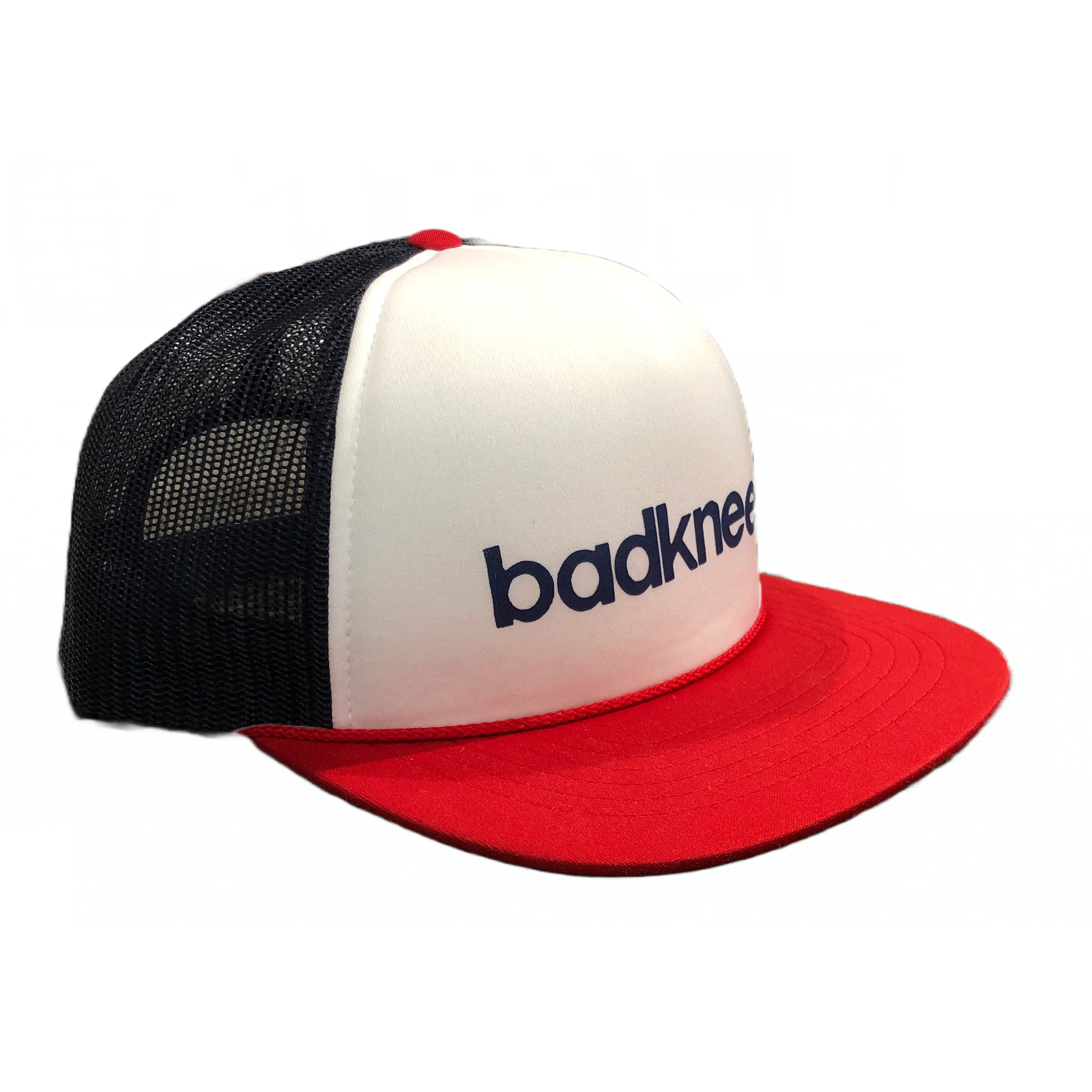 badknees Foam Trucker Hat - Red and Navy