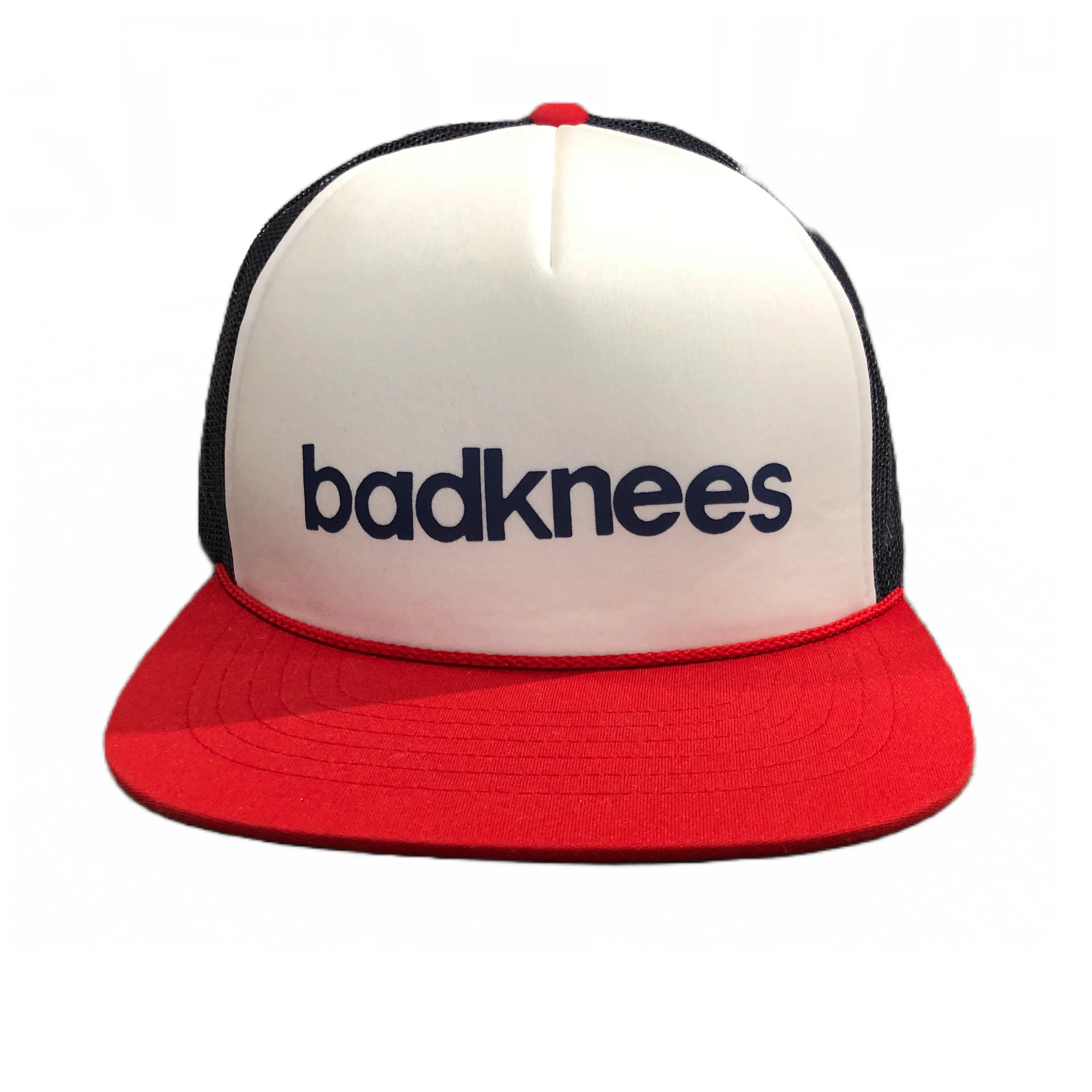 badknees Foam Trucker Hat - Red and Navy