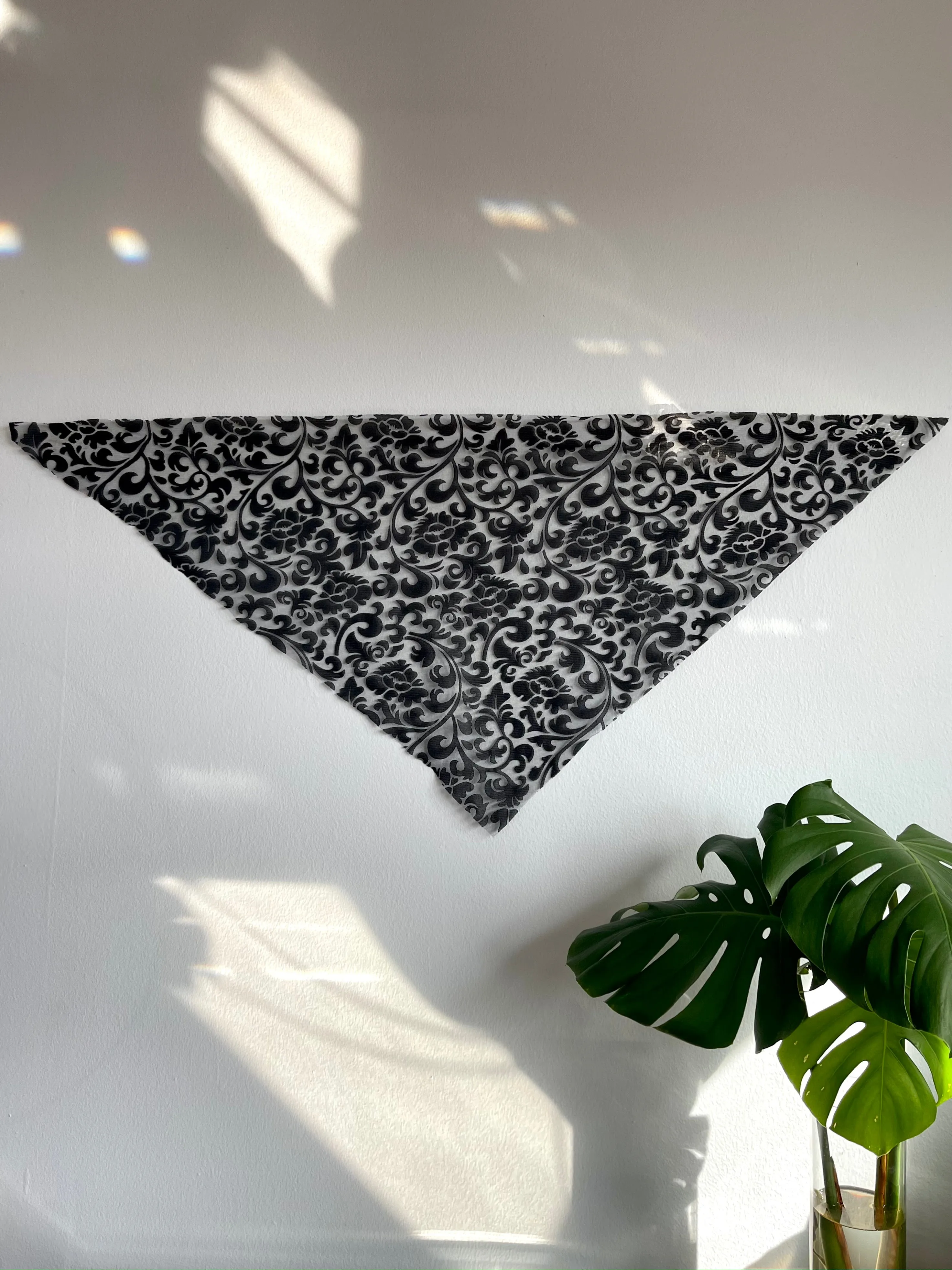 Black Lace Triangle Scarf