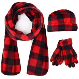 Buffalo Plaid Fleece Winter Set