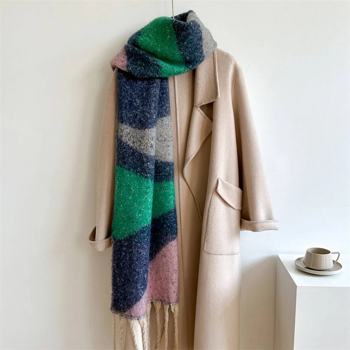 Contrast Scarf - Green