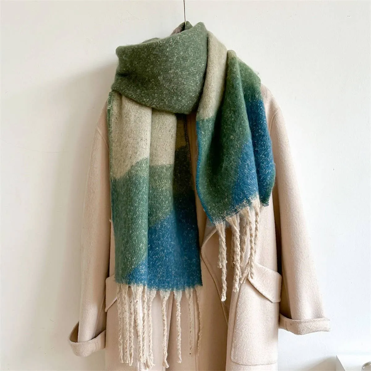 Contrast Scarf - Green