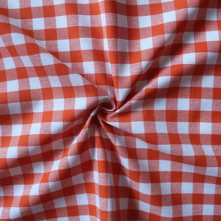 Cotton Gingham Check Orange Oven Gloves Pack Of 2