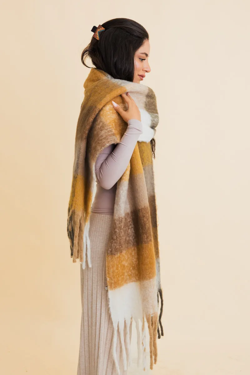 Cozy Breeze Oversized Fringe Scarf - Fall & Winter Essential