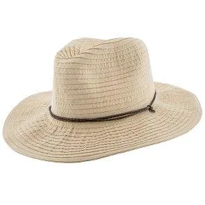 Jeanne Simmons Poolside Ribbon Wide Brim Fedora Hat