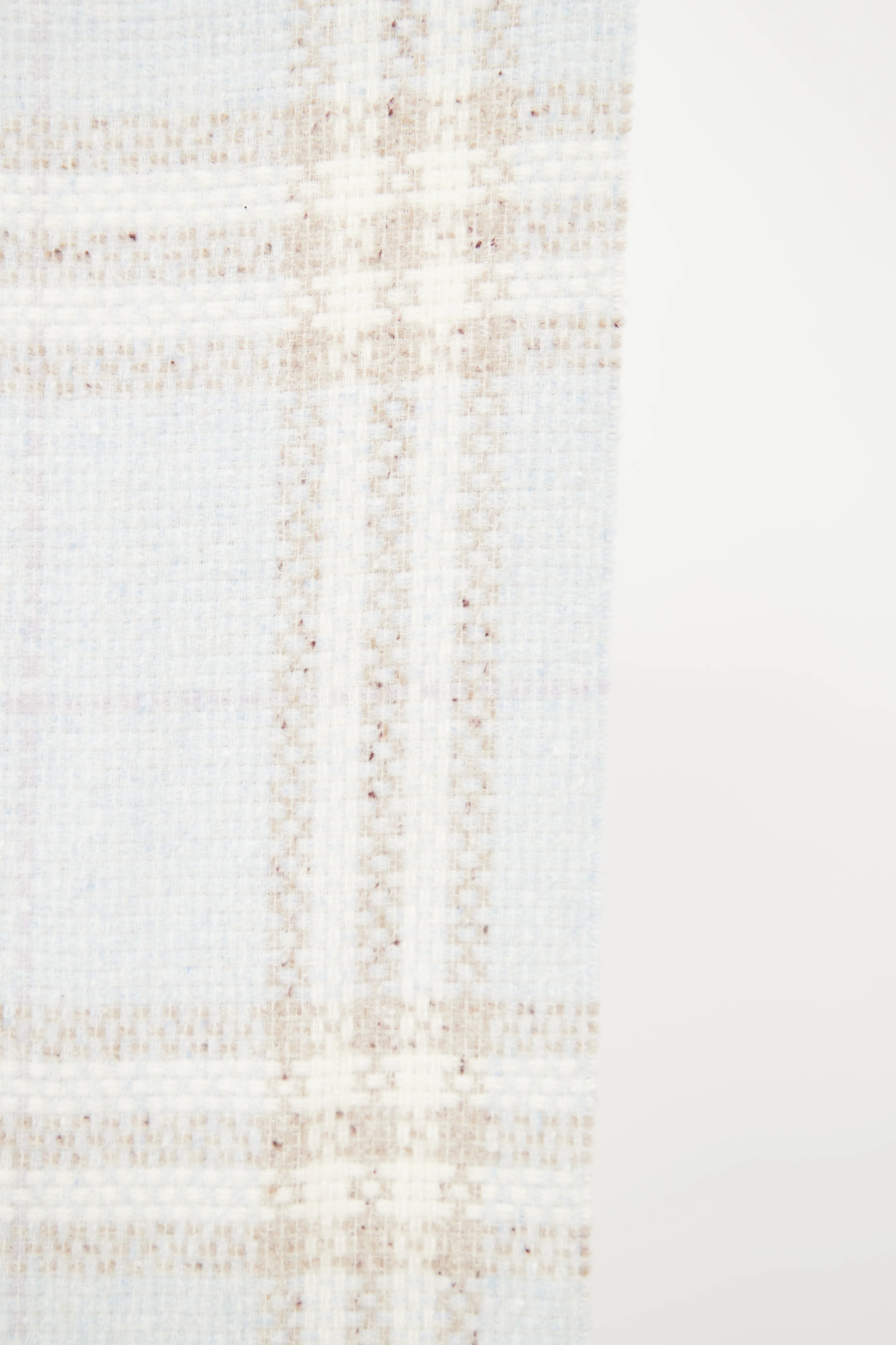 Light Blue & Beige Woven Scarf