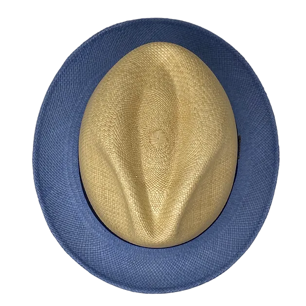 Louis Riel Panama Hat in Natural/Light Blue by One Fresh Hat