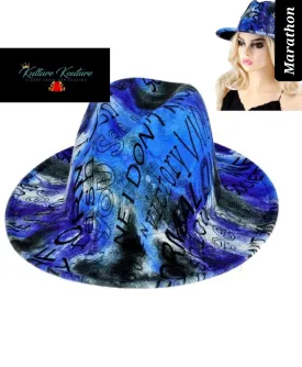 MARATHON BLUE FEDORA HAT