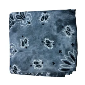 Paisley Bandana Headwrap - Charcoal | Grey