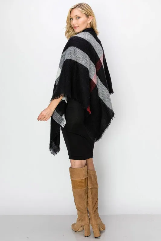 Plaid Fall Scarf - Black