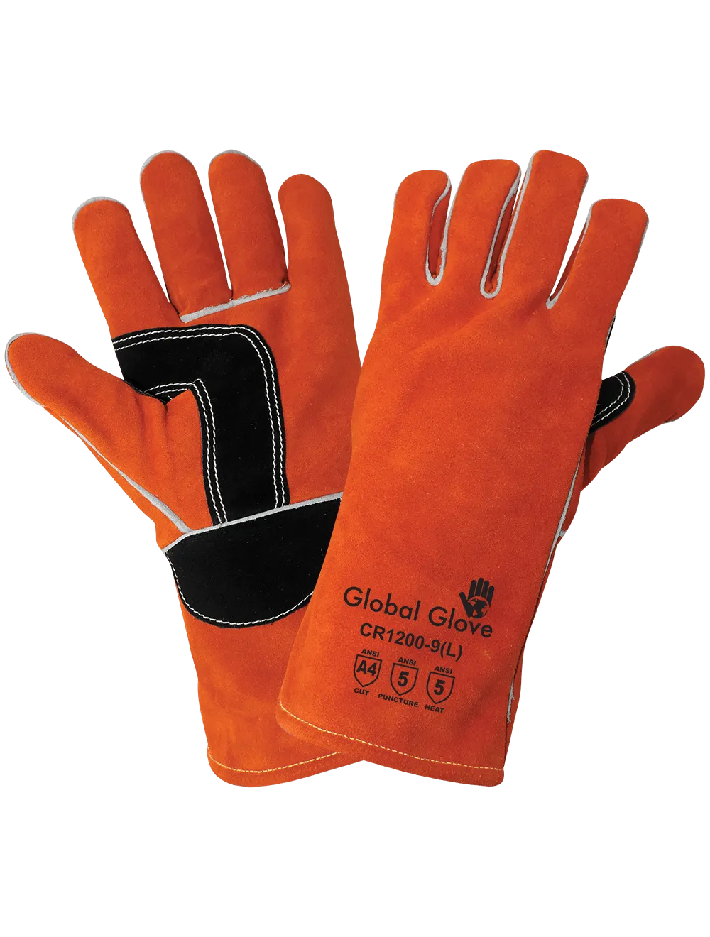 Premium Cowhide Split Full Leather Mig/Tig Welding Cut, Heat, and Puncture Resistant Gloves - LIMITED STOCK - CR1200