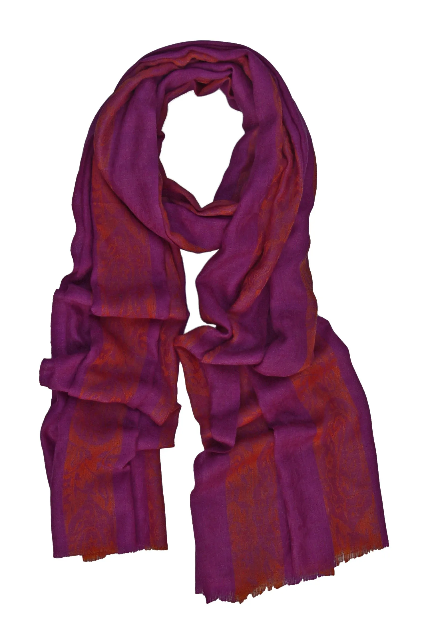 Pure Cashmere Paisley Scarf/Wrap