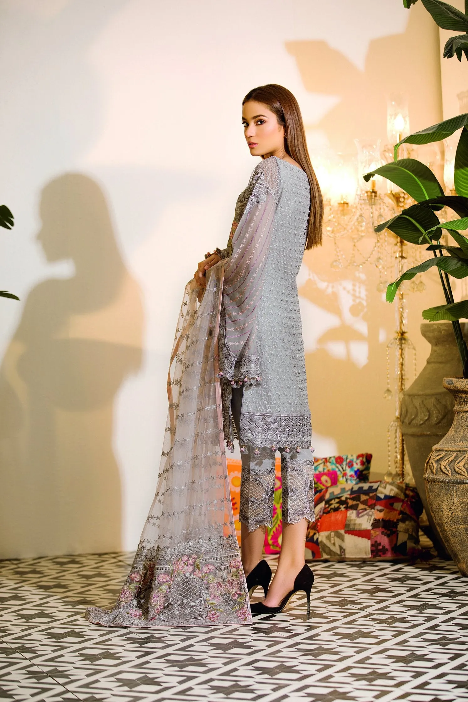 Ramsha Chevron Chiffon Collection 2019 – A-110