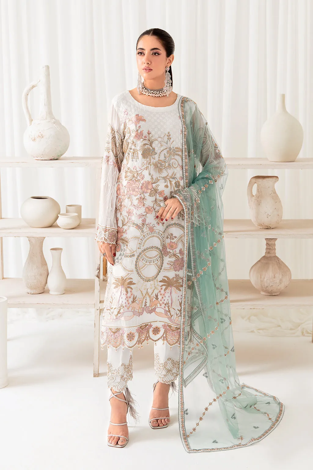 Ramsha Rangoon Luxury Chiffon Formal Collection – D-1005