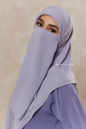 Silver Single Half Niqab - Super Breathable Veil