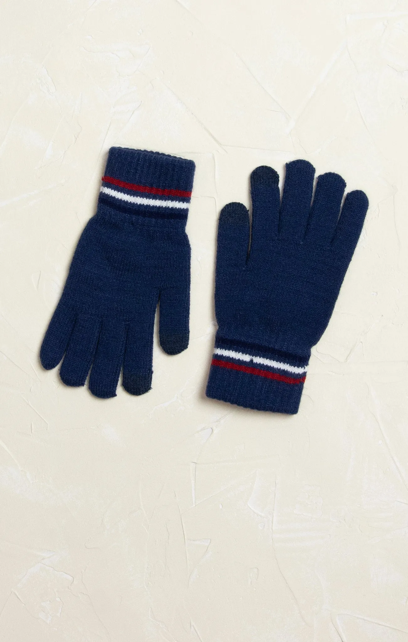 Stripe Knit Gloves