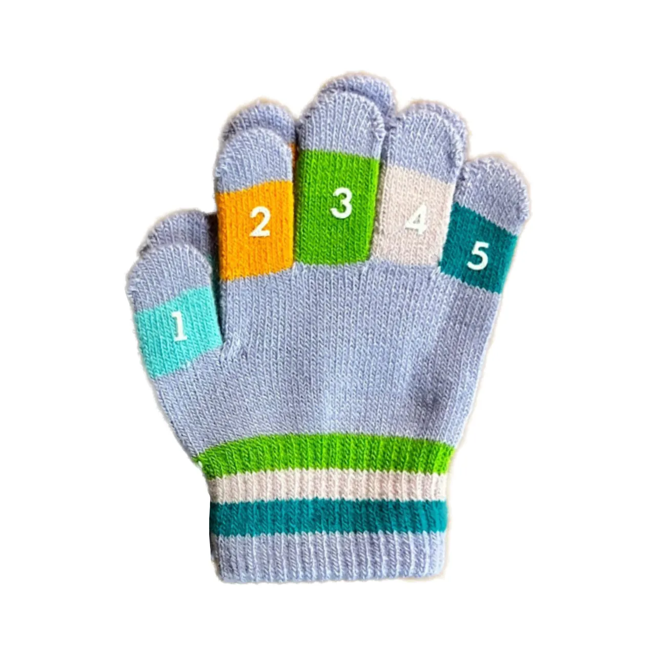 Toddler Knit Magic Stretch Counting Gloves with Numbers