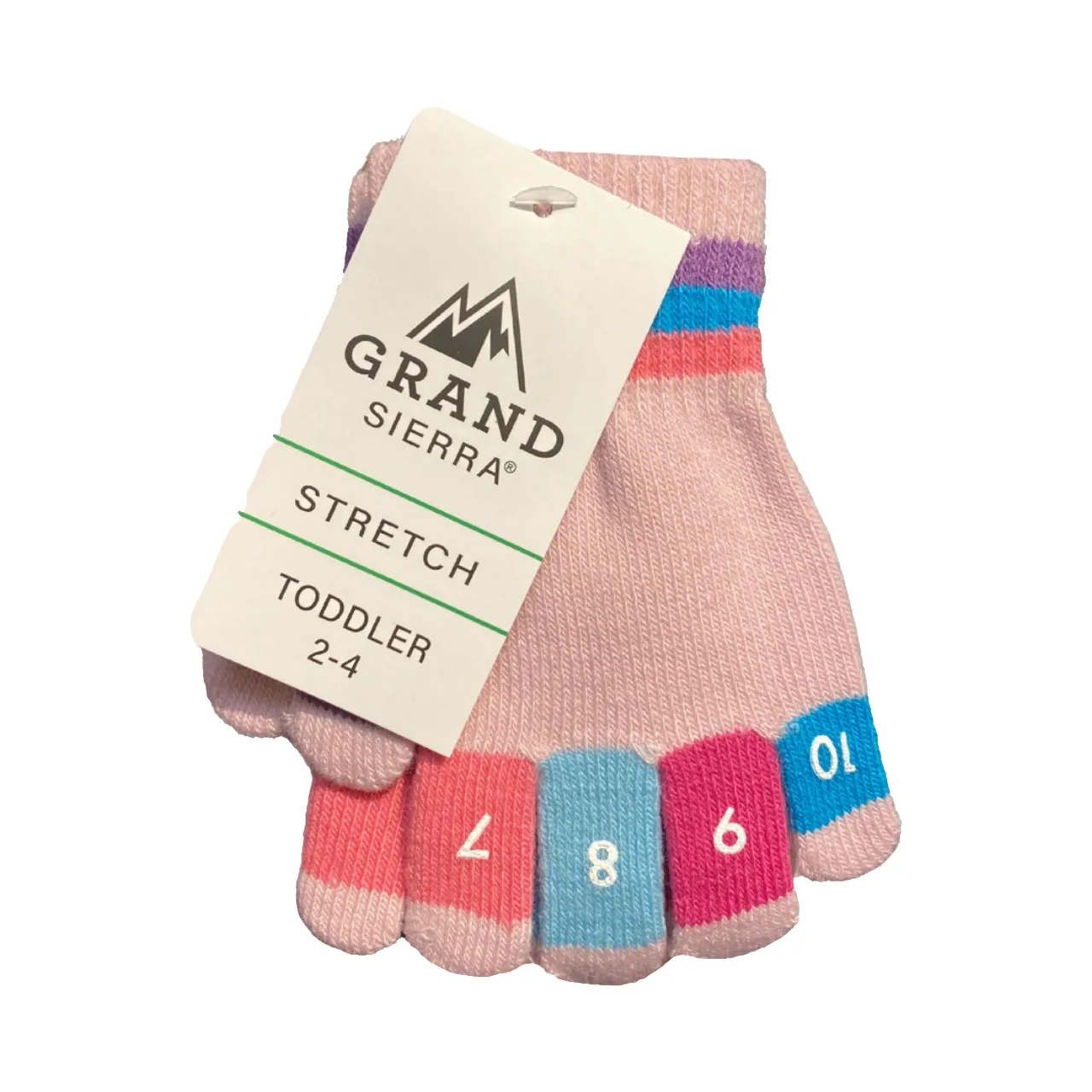 Toddler Knit Magic Stretch Counting Gloves with Numbers