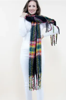 Vibrant Colourful Plaid Scarf