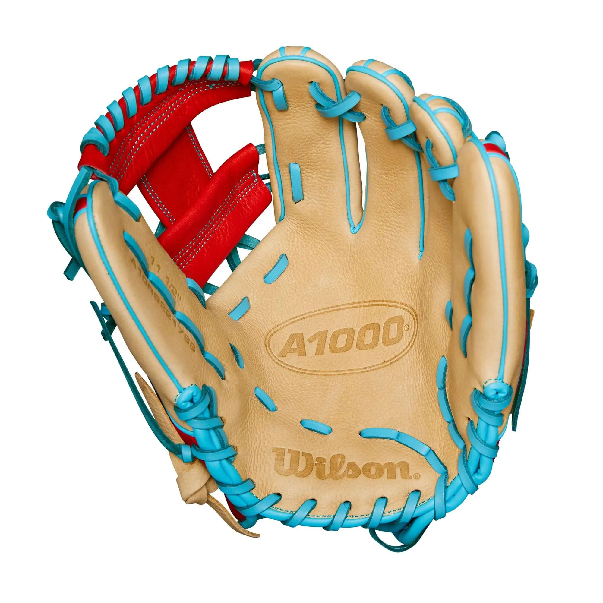 Wilson 2024 A1000 1786 Infield Baseball Glove Blonde/Red/Blue 11.5"